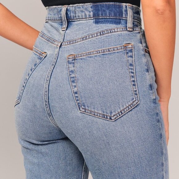 Abercrombie Curve Love The 90s Skin Straight Ultra High Rise Jeans Size 25/0 - Picture 6 of 9